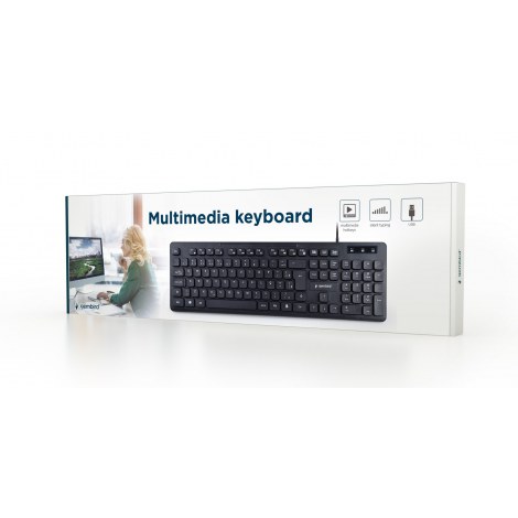 Gembird | Multimedia Keyboard | KB-MCH-04 | Multimedia | Wired | US | Black | g - 2